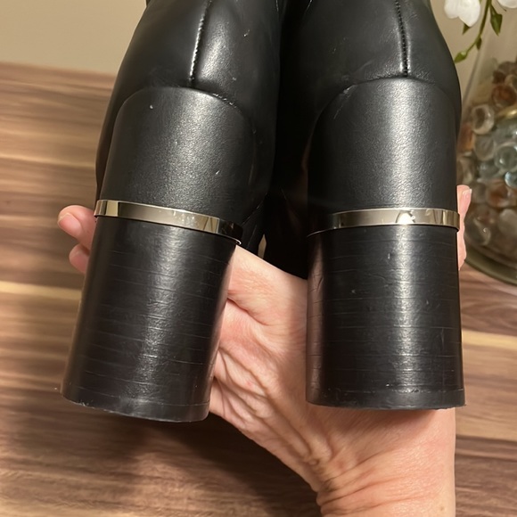 Lord and Taylor design lab, black, vegan leather boots - Picture 11 of 13